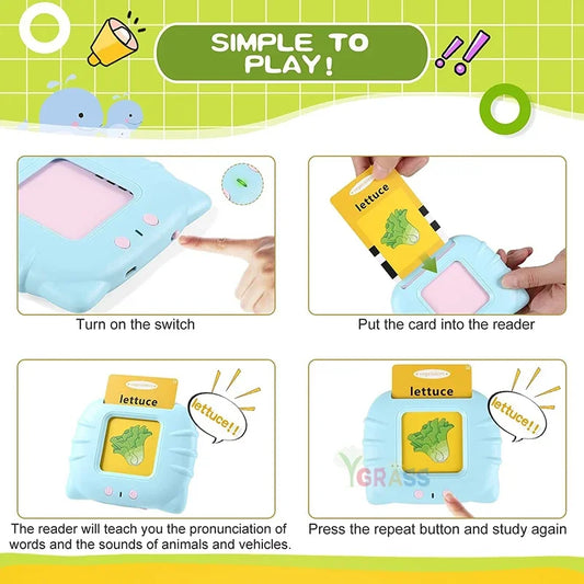 Educational Talking Flash Cards for Kids - Language Development + Sensory